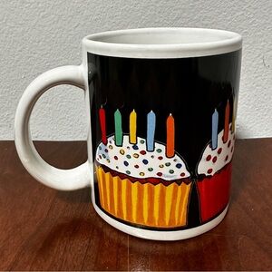 Vintage Nina Herold Happy Birthday Cupcakes Mug Heat Changing 11 oz
